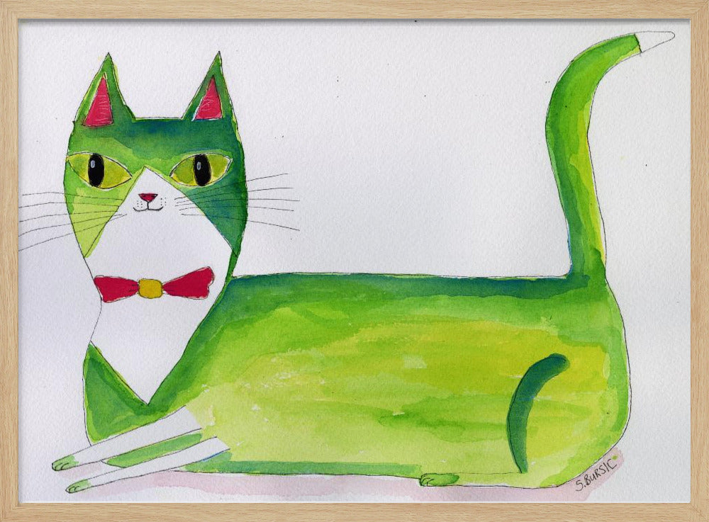 The green cat | Poster