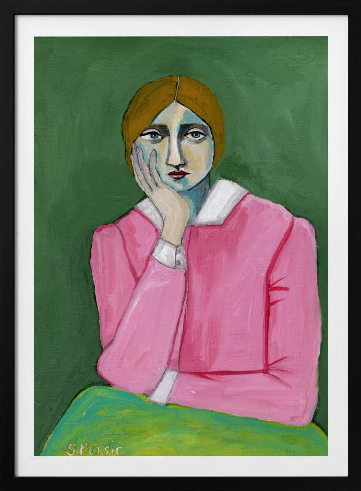 Vintage Lady in pink | Poster