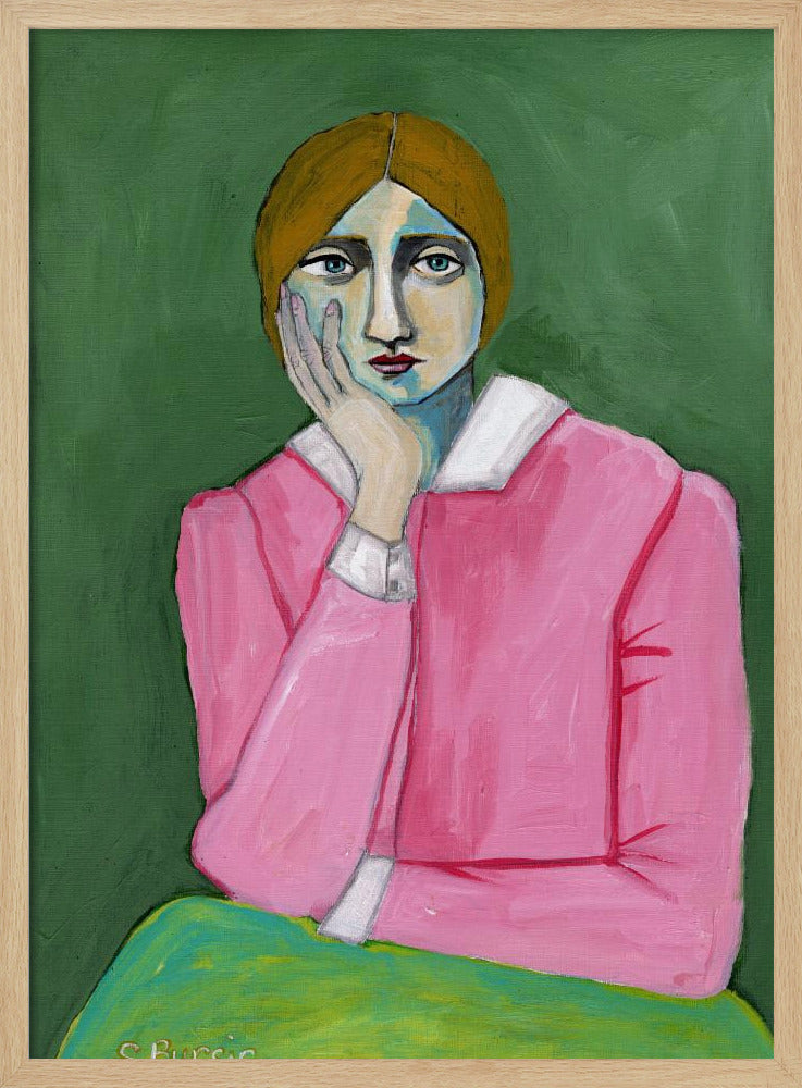 Vintage Lady in pink | Poster