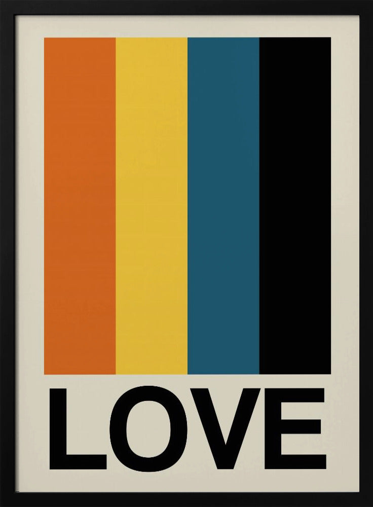 Retro Stripe LOVE Sundaze | Poster