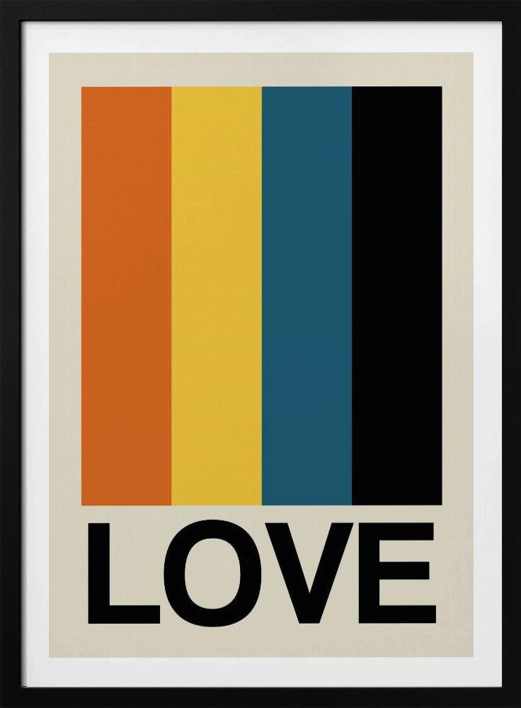 Retro Stripe LOVE Sundaze | Poster
