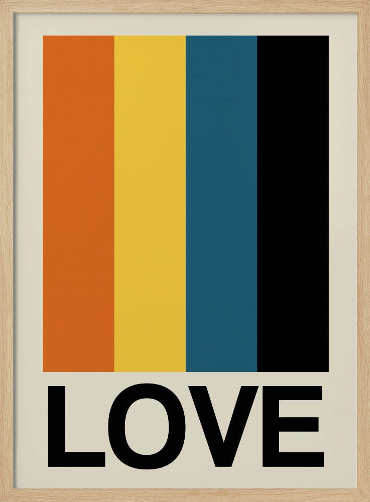 Retro Stripe LOVE Sundaze | Poster