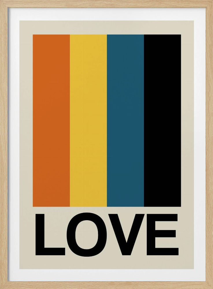 Retro Stripe LOVE Sundaze | Poster