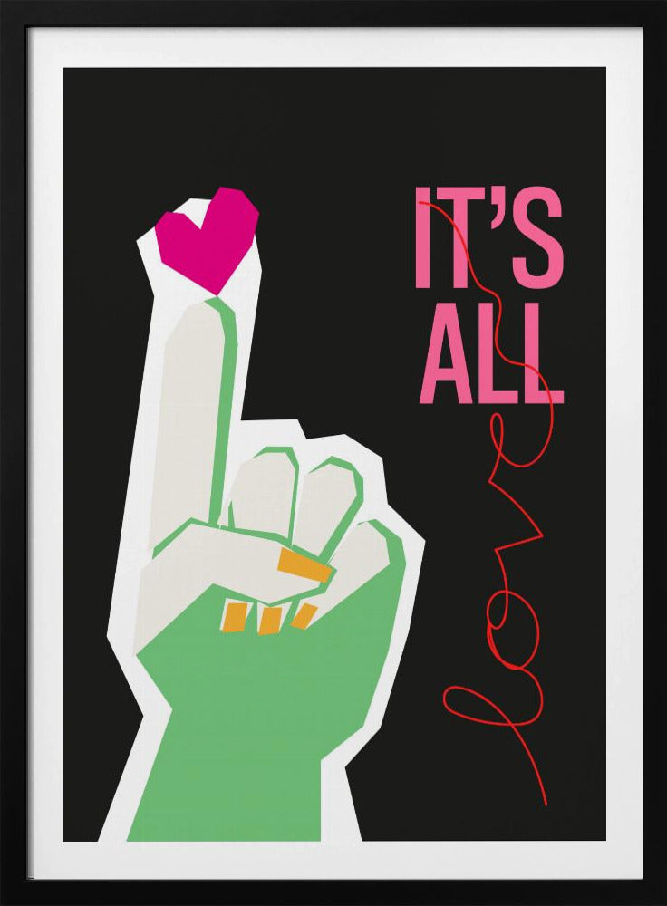 It's All Love Hand Grey | Poster