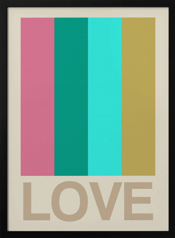 Retro Stripe LOVE CItrus | Poster
