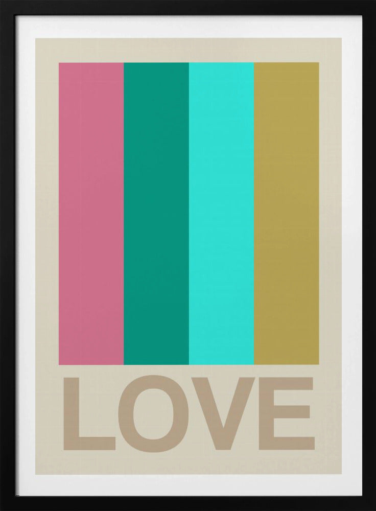 Retro Stripe LOVE CItrus | Poster
