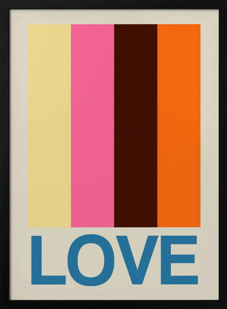 Retro Stripe LOVE Summer Fruits | Poster