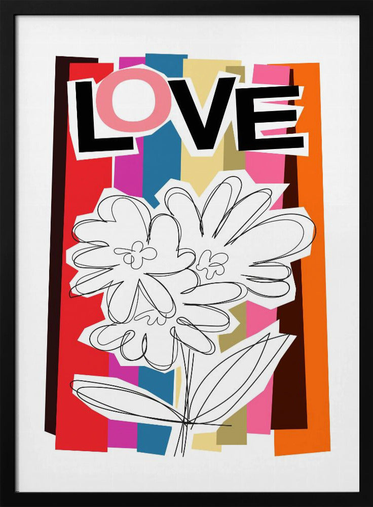 Scribble Flower Summer Fruits | Poster