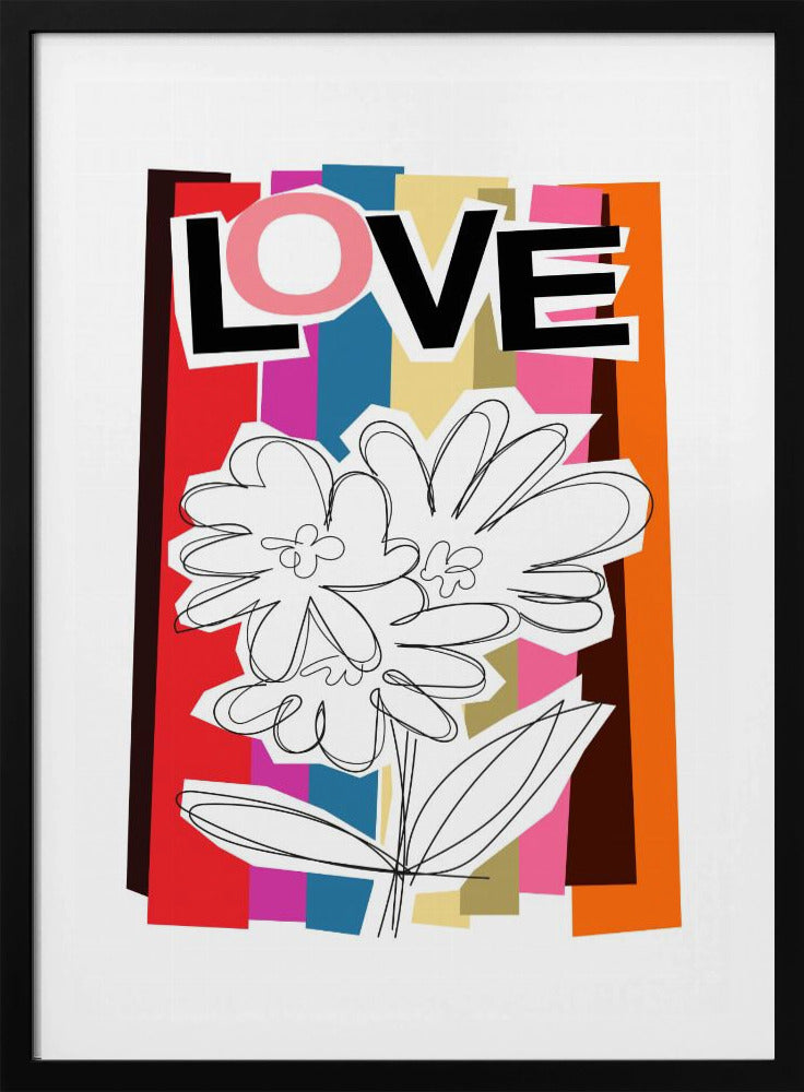 Scribble Flower Summer Fruits | Poster