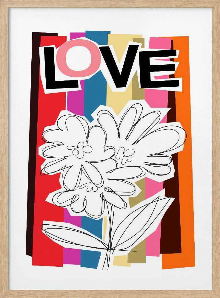 Scribble Flower Summer Fruits | Poster