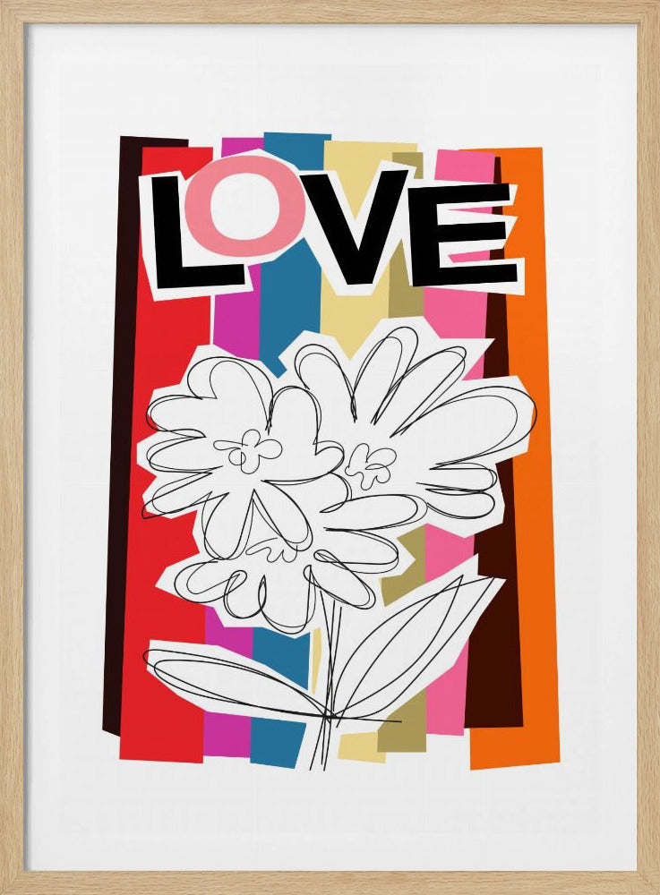 Scribble Flower Summer Fruits | Poster