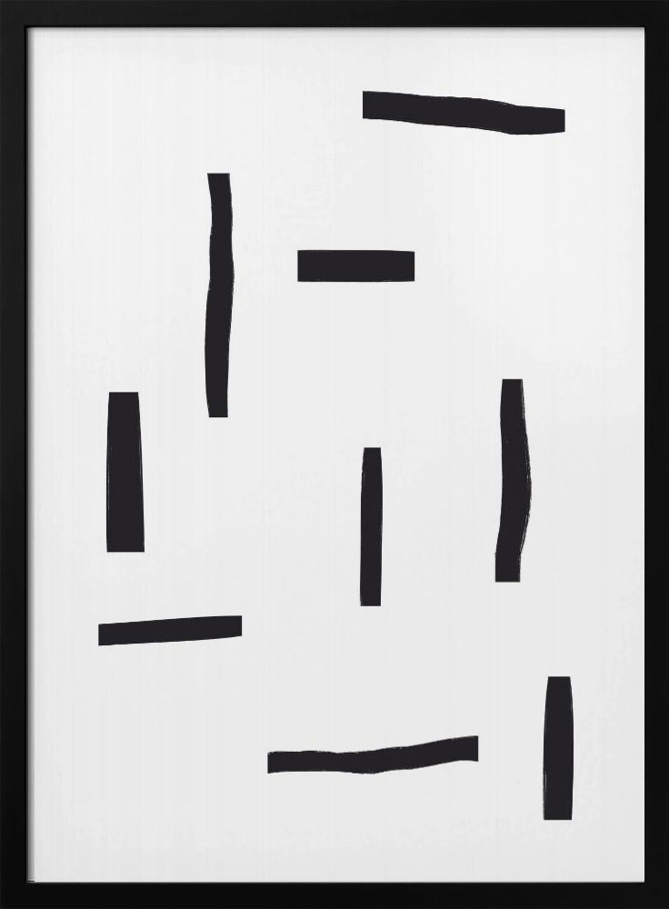 Black Lines On A White Background | Poster