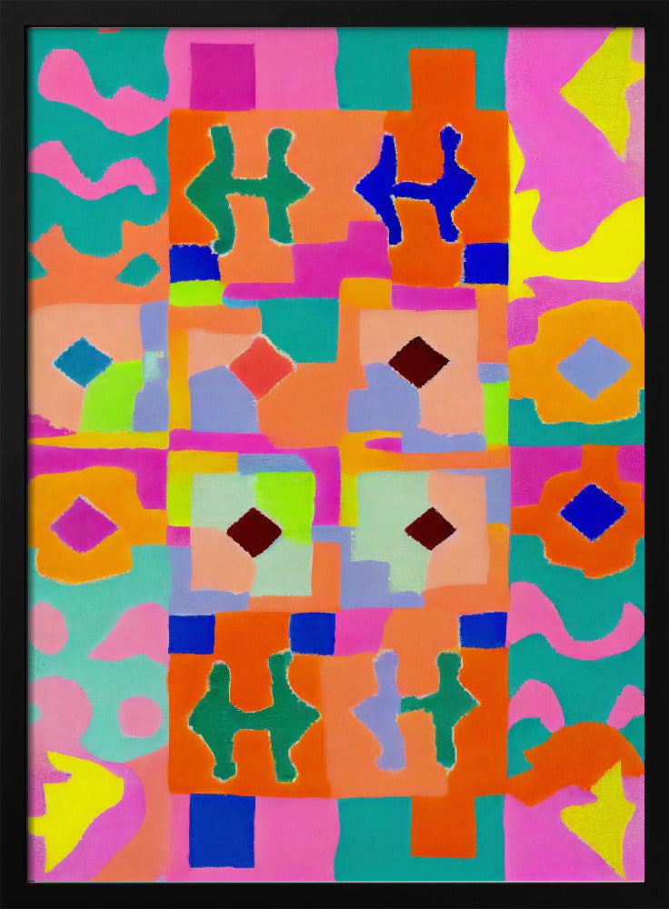 Vivid Geometric Tapestry | Poster