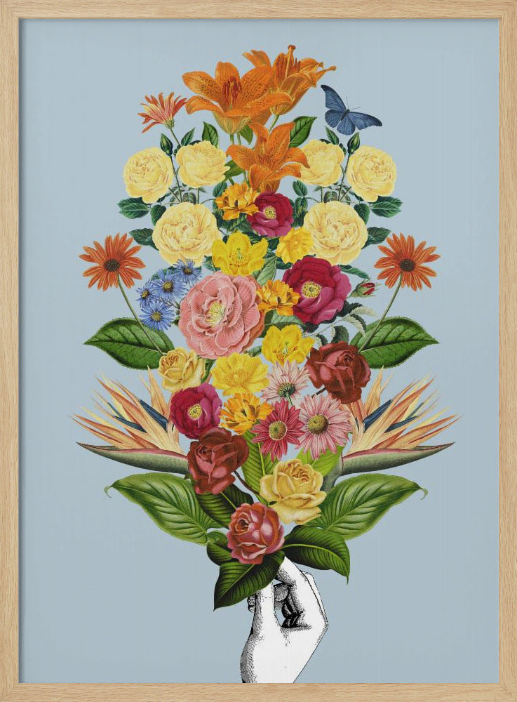 Botanical blue bouquet | Poster