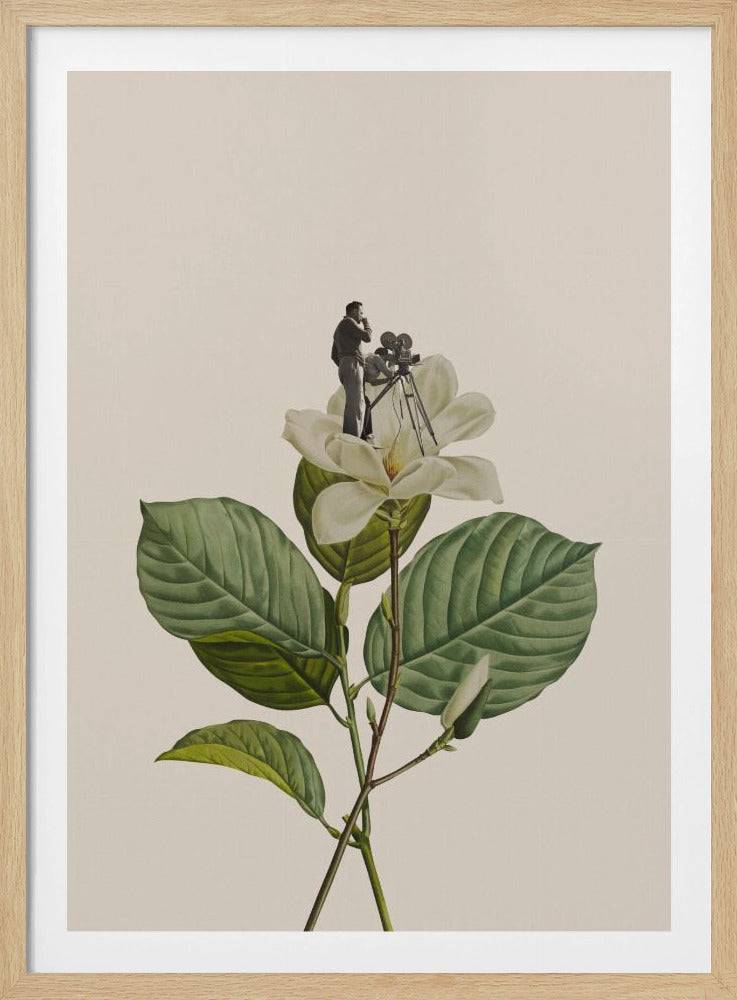 Botanical vintage cameraman | Poster