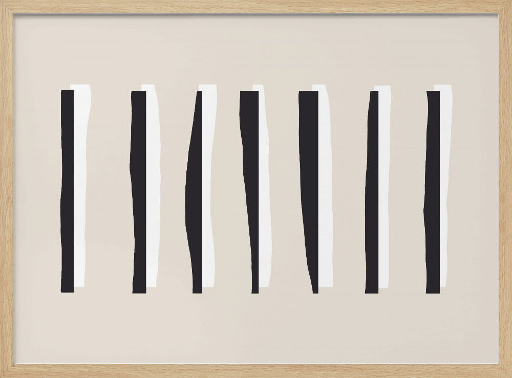vertical Black And White Stripes | Poster