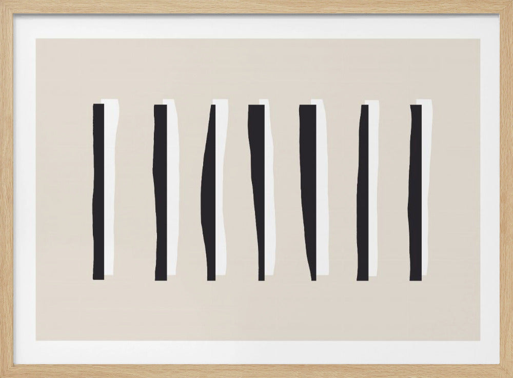 vertical Black And White Stripes | Poster