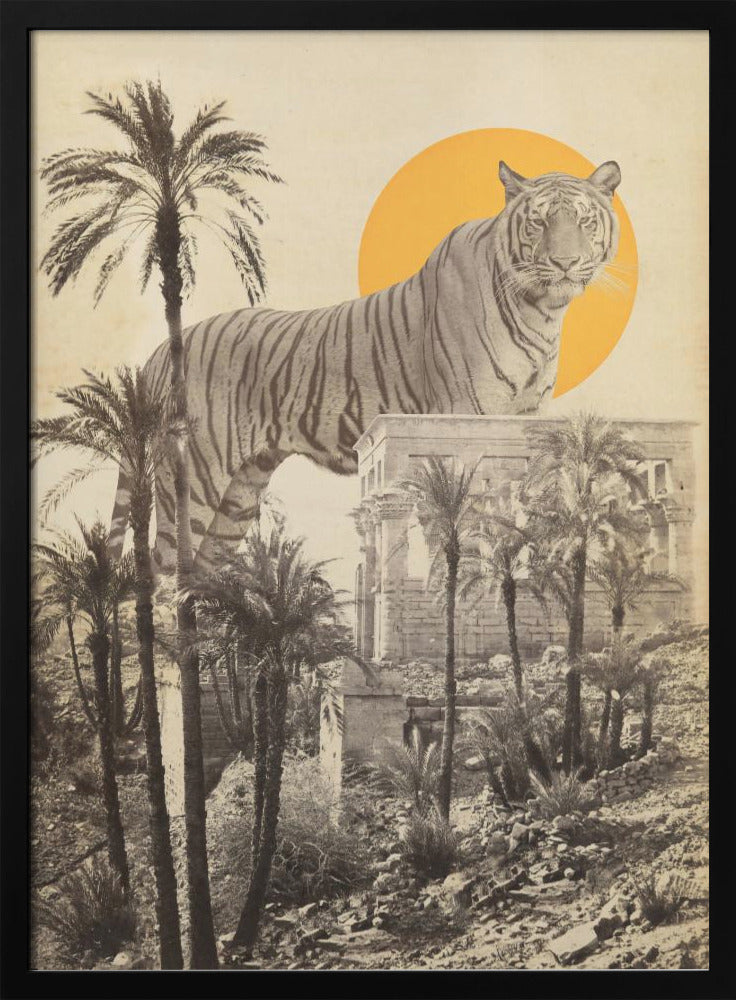 Giant Tiger In Ruins | Poster