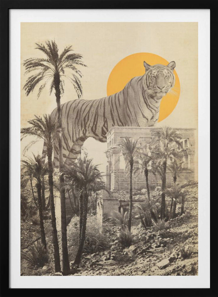 Giant Tiger In Ruins | Poster