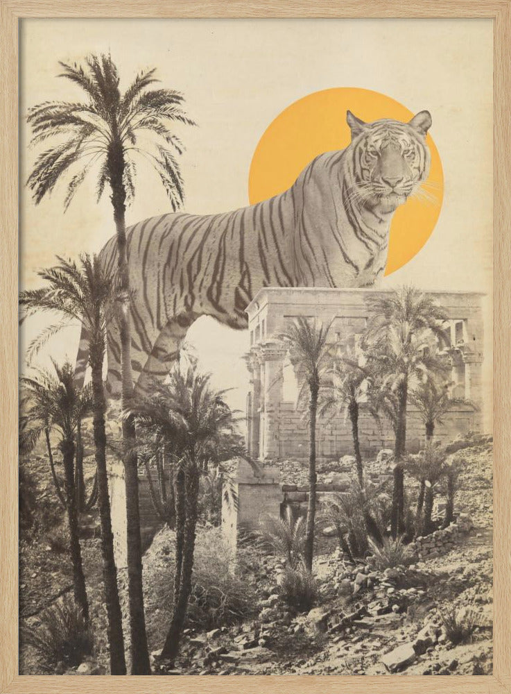 Giant Tiger In Ruins | Poster