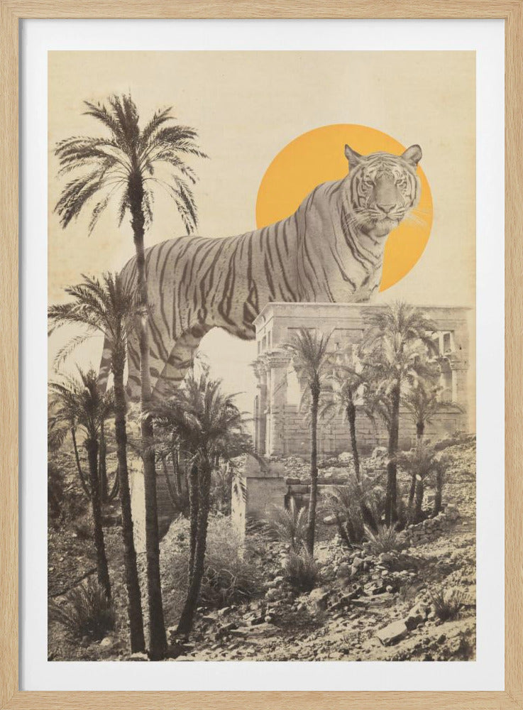 Giant Tiger In Ruins | Poster