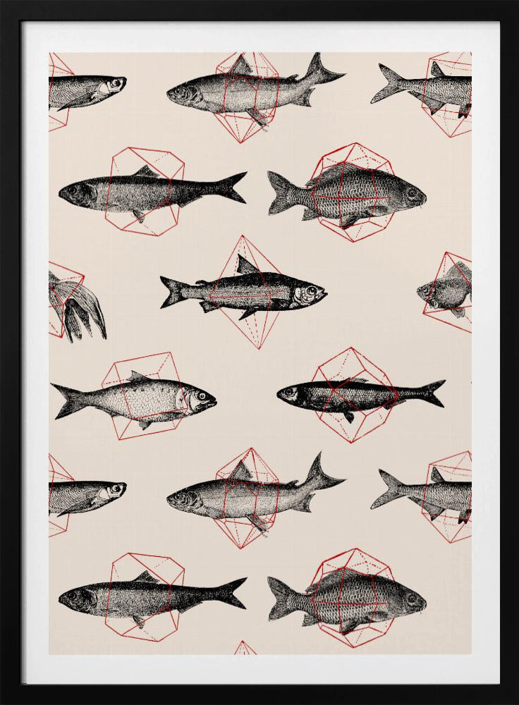 Fishes In Geometrics Nº4 | Poster