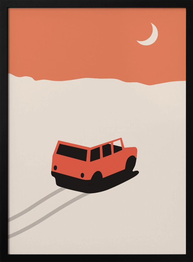 Car In Desert | Poster