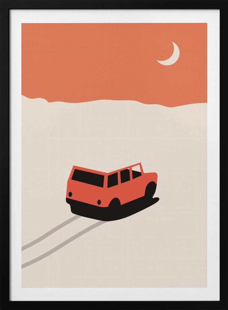 Car In Desert | Poster