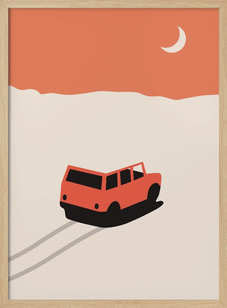 Car In Desert | Poster