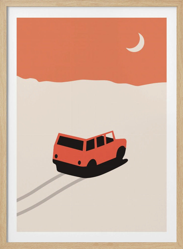 Car In Desert | Poster