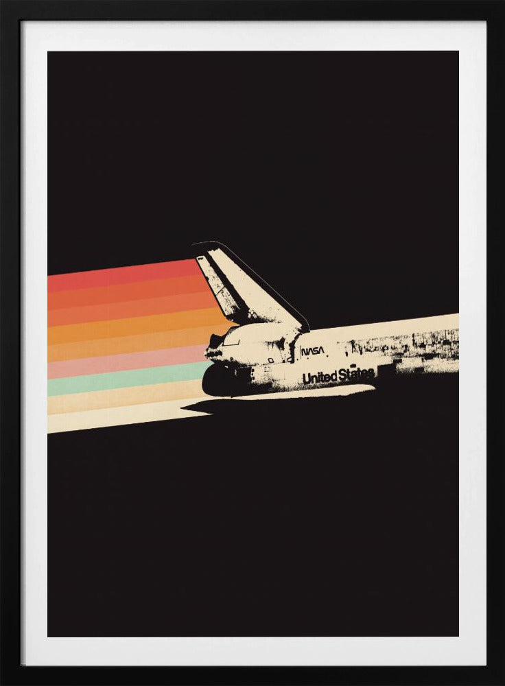 Space Ship Rainbow | Poster