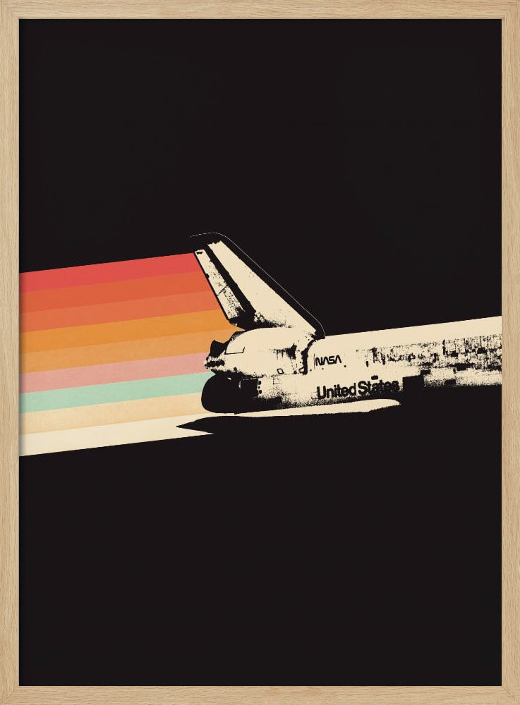 Space Ship Rainbow | Poster