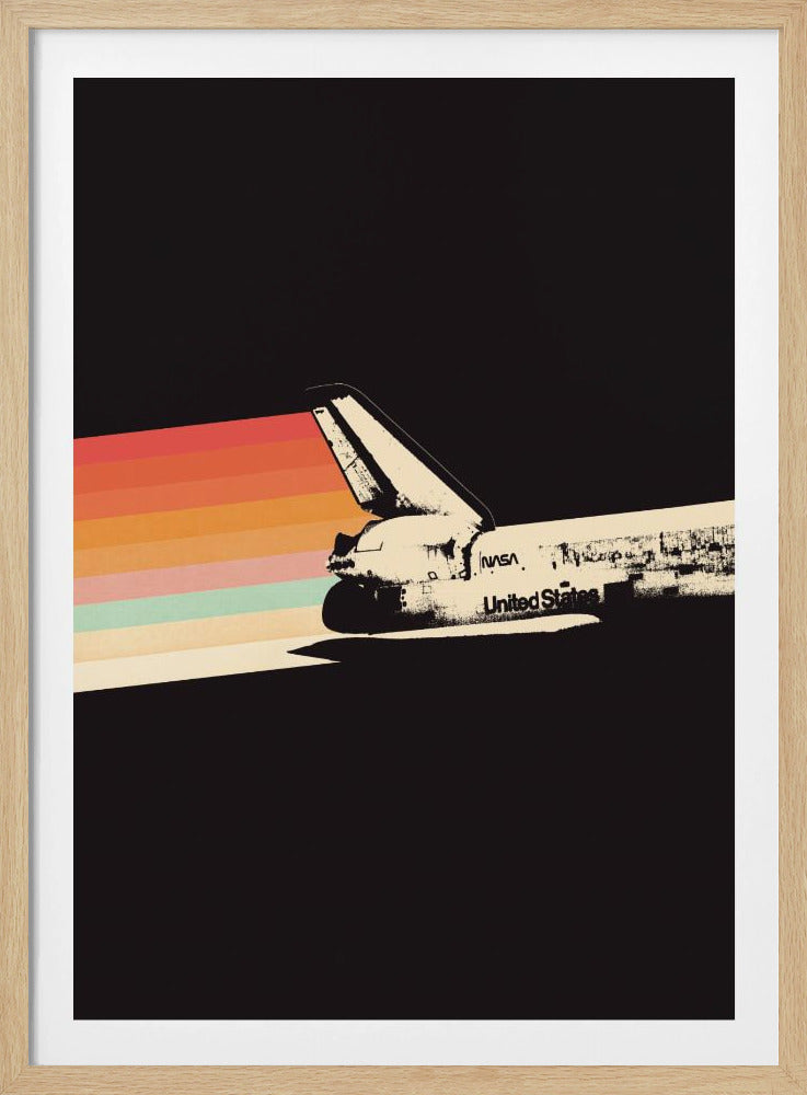 Space Ship Rainbow | Poster