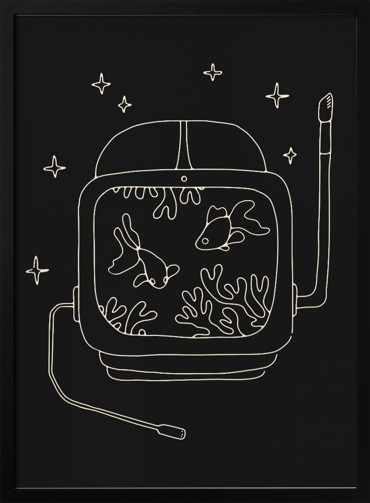 Astronaut and Fishes | Poster