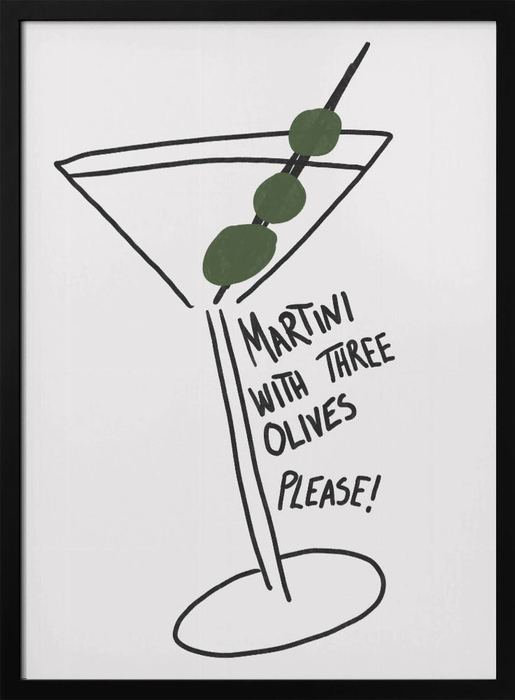 Olive Trio Martini | Poster