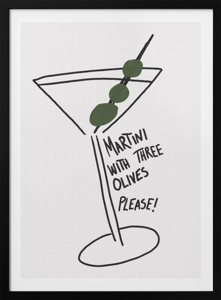Olive Trio Martini | Poster