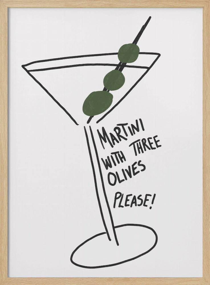Olive Trio Martini | Poster