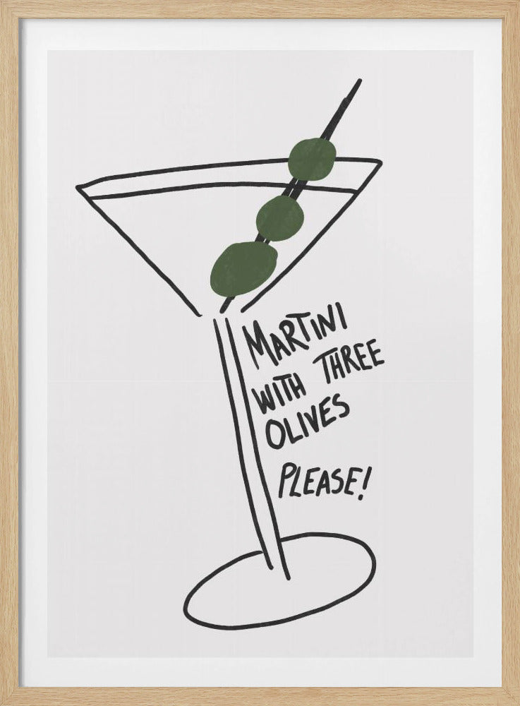 Olive Trio Martini | Poster