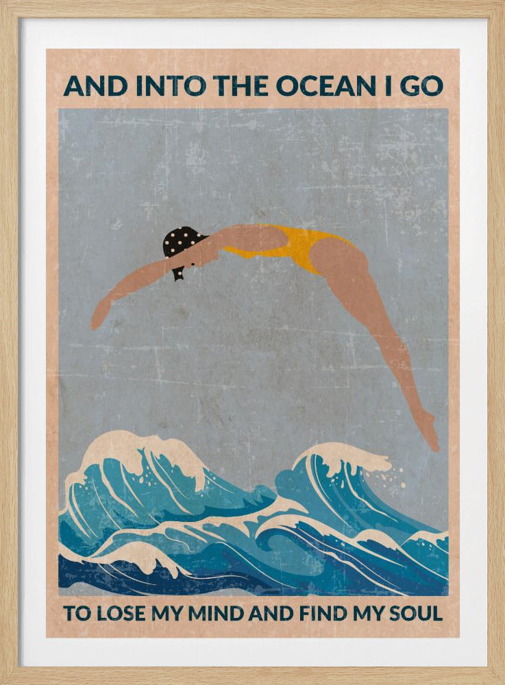 Into the Ocean (blue) Standard Wall Art | Poster