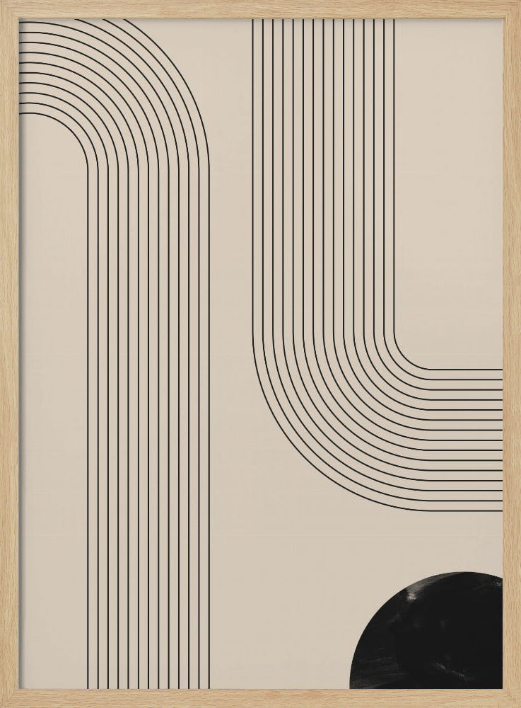 Black Minimal Line Art | Poster