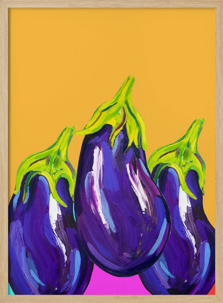 Groovy Aubergines | Poster