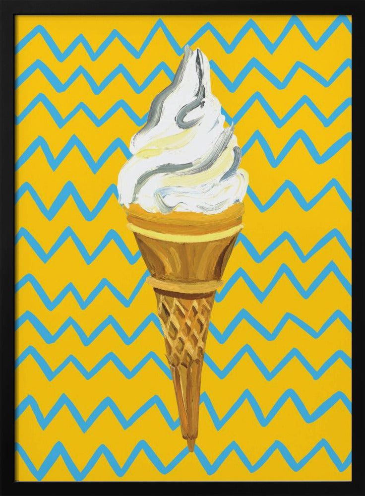 Ice Cream Yellow Zigzag | Poster