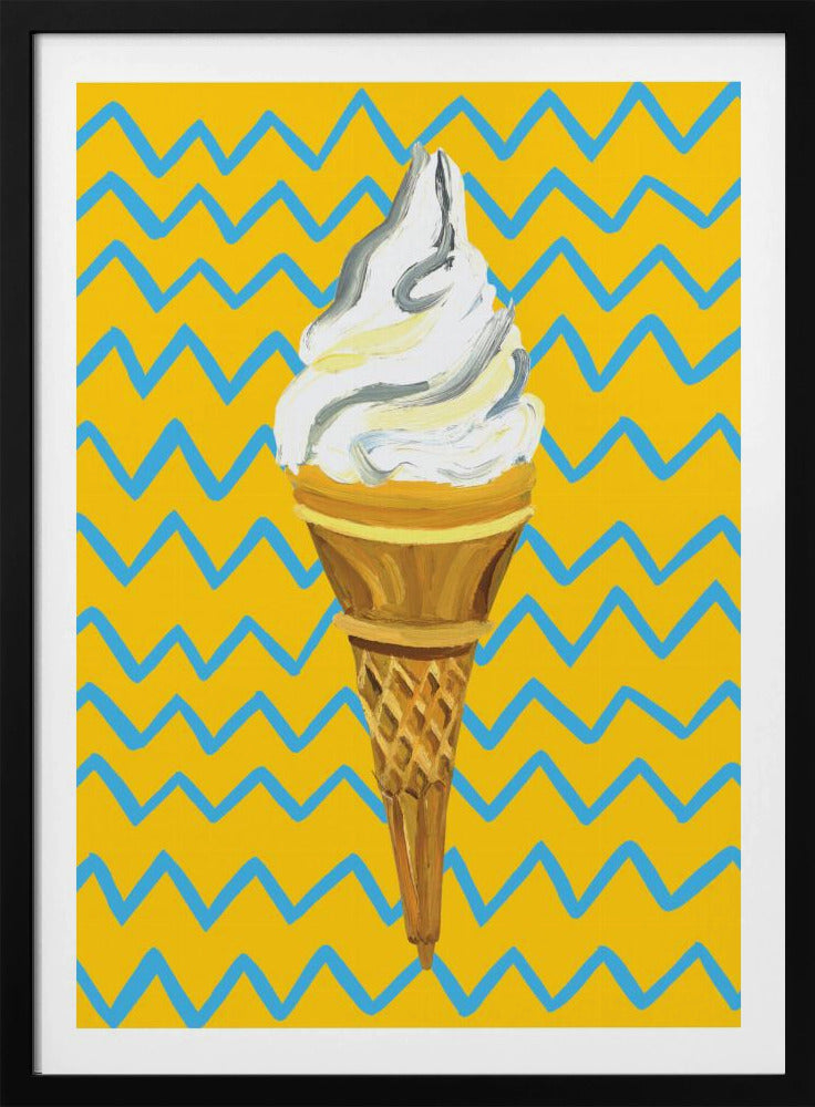 Ice Cream Yellow Zigzag | Poster