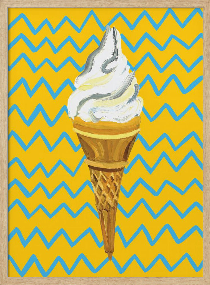 Ice Cream Yellow Zigzag | Poster
