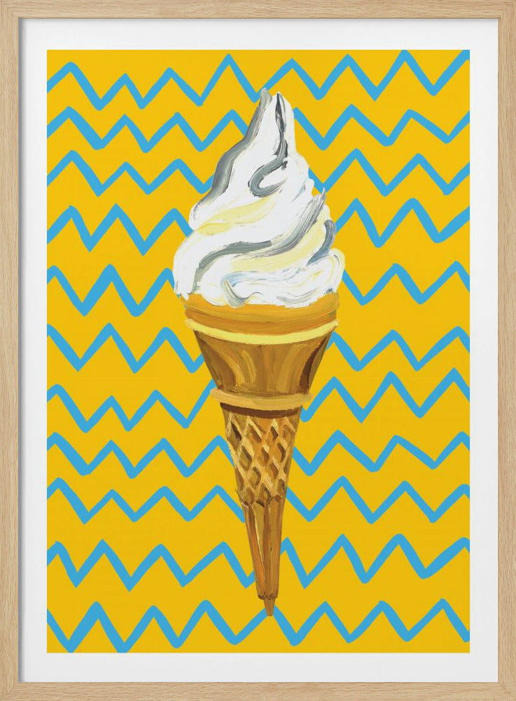 Ice Cream Yellow Zigzag | Poster