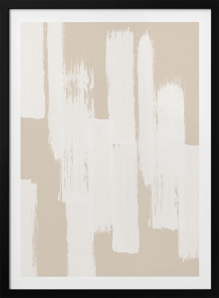 Beige Brush Strokes | Poster
