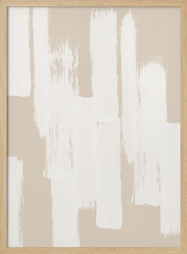 Beige Brush Strokes | Poster
