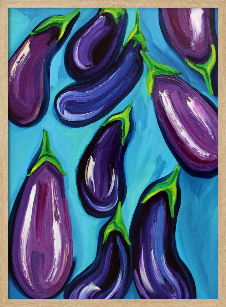 Aubergines Rain | Poster