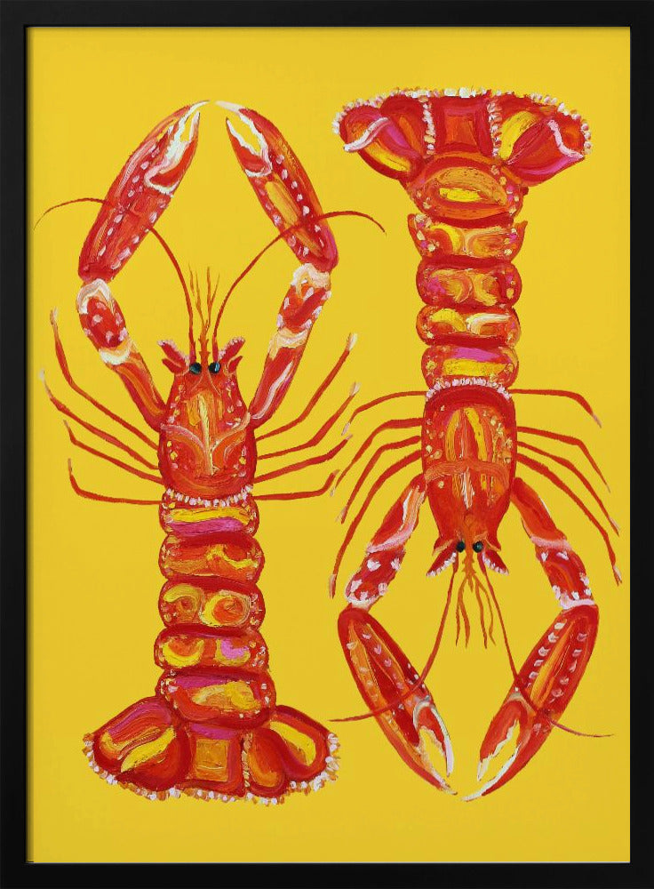 Langoustines On Yellow | Poster
