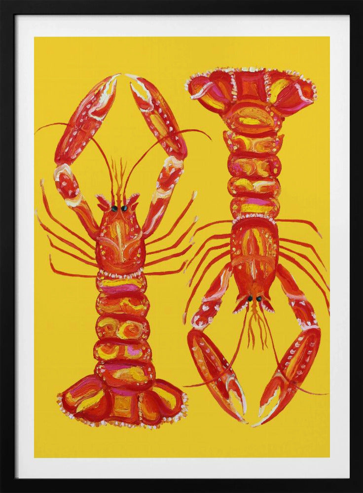 Langoustines On Yellow | Poster